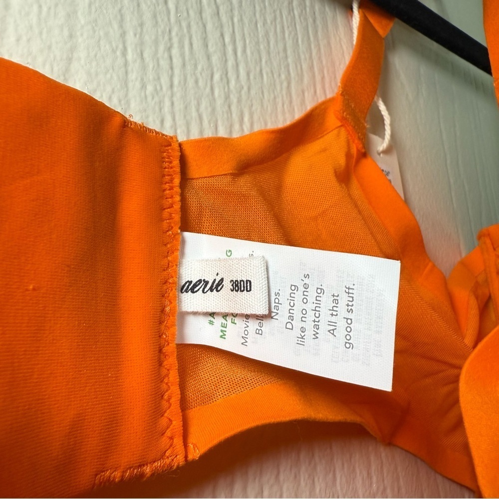 Aerie Smoothez Balconette Orange Mesh Bra - 38DD - Picture 2 of 6